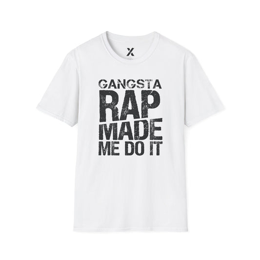 Hip Hop Rap Lyrics Ice Cube Gangsta Rap Made Me Do It Unisex Softstyle Tee, 90s Urban Music Tee, Retro Graphic Tee, Cool Music Lover Shirt,