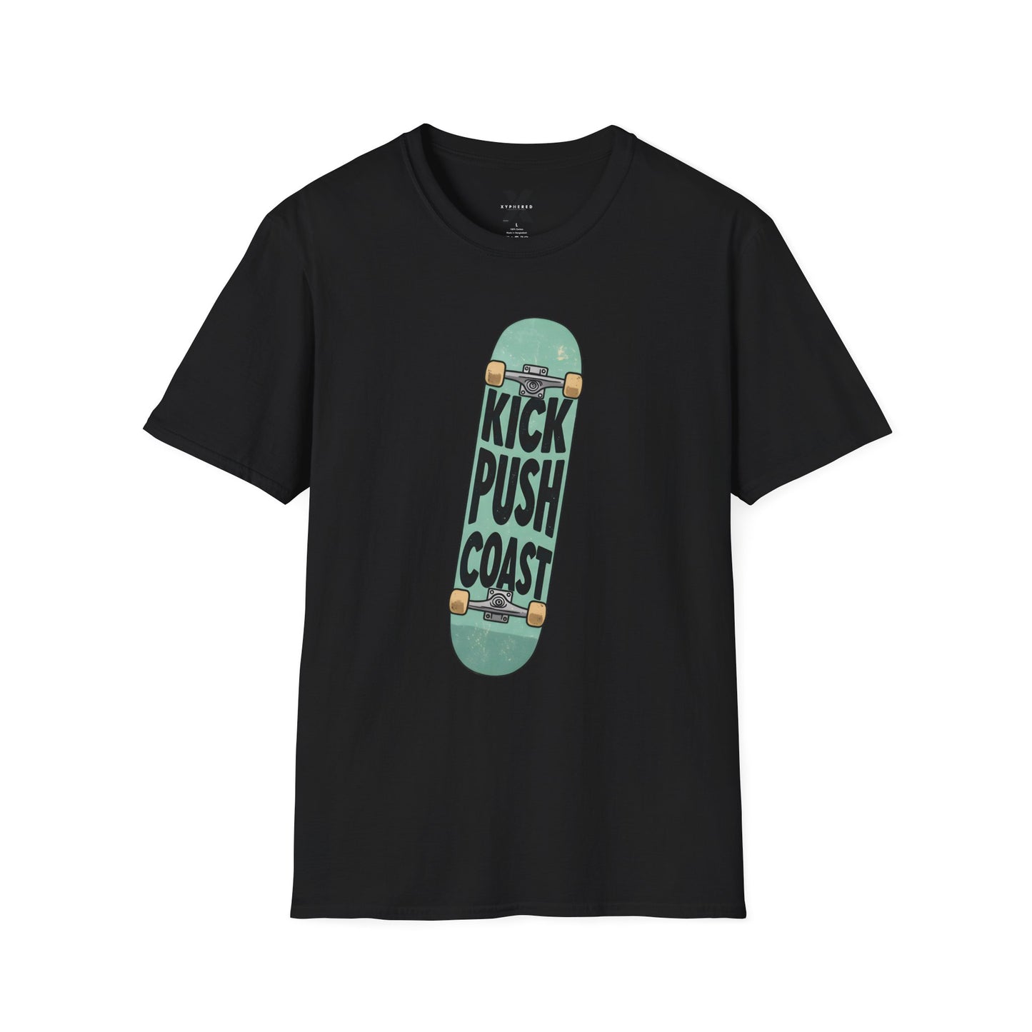 Hip Hop Lyric T-Shirt featuring Lupe Fiasco "Kick, Push, Coast" - Unisex Softstyle Tee, Music Fan Gift, Streetwear Graphic Shirt, Urban