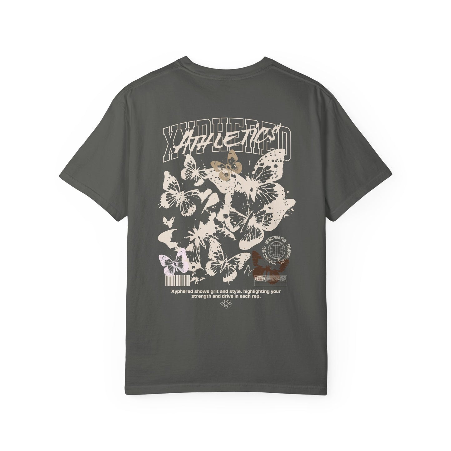 Athletic Womens Pump Cover Tee - Butterfly Xyphered Design