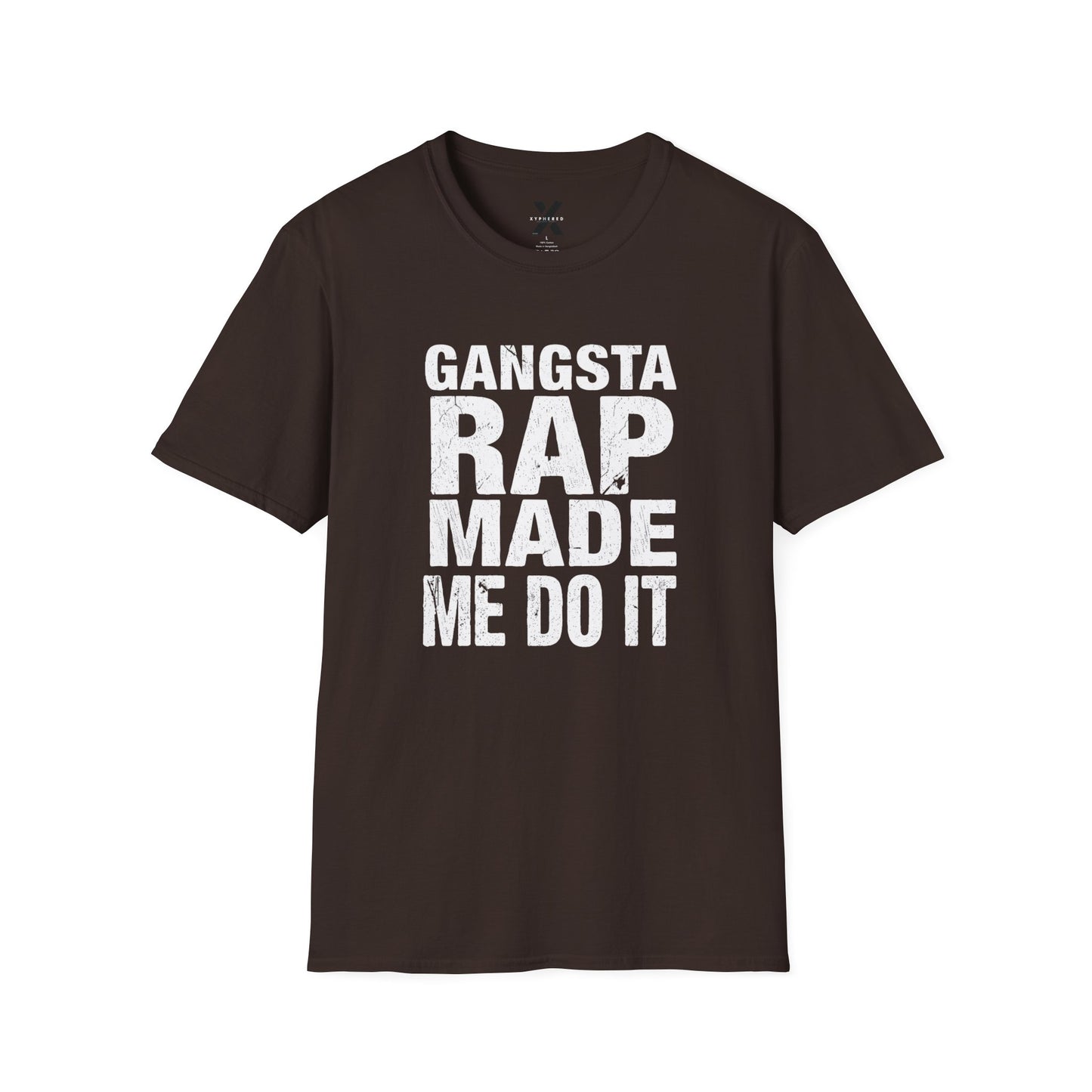 Hip Hop Rap Lyrics Ice Cube Gangsta Rap Made Me Do It Unisex Softstyle Tee, 90s Urban Music Tee, Retro Graphic Tee, Cool Music Lover Shirt,