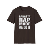 Hip Hop Rap Lyrics Ice Cube Gangsta Rap Made Me Do It Unisex Softstyle Tee, 90s Urban Music Tee, Retro Graphic Tee, Cool Music Lover Shirt,