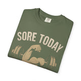 Motivational T-shirt - Gym Motivation Shirt 'Sore Today Strong Tomorrow'