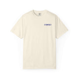 Oversized XYPHERED Clothing streetwear t-shirt in cream color featuring a bold logo graphic.