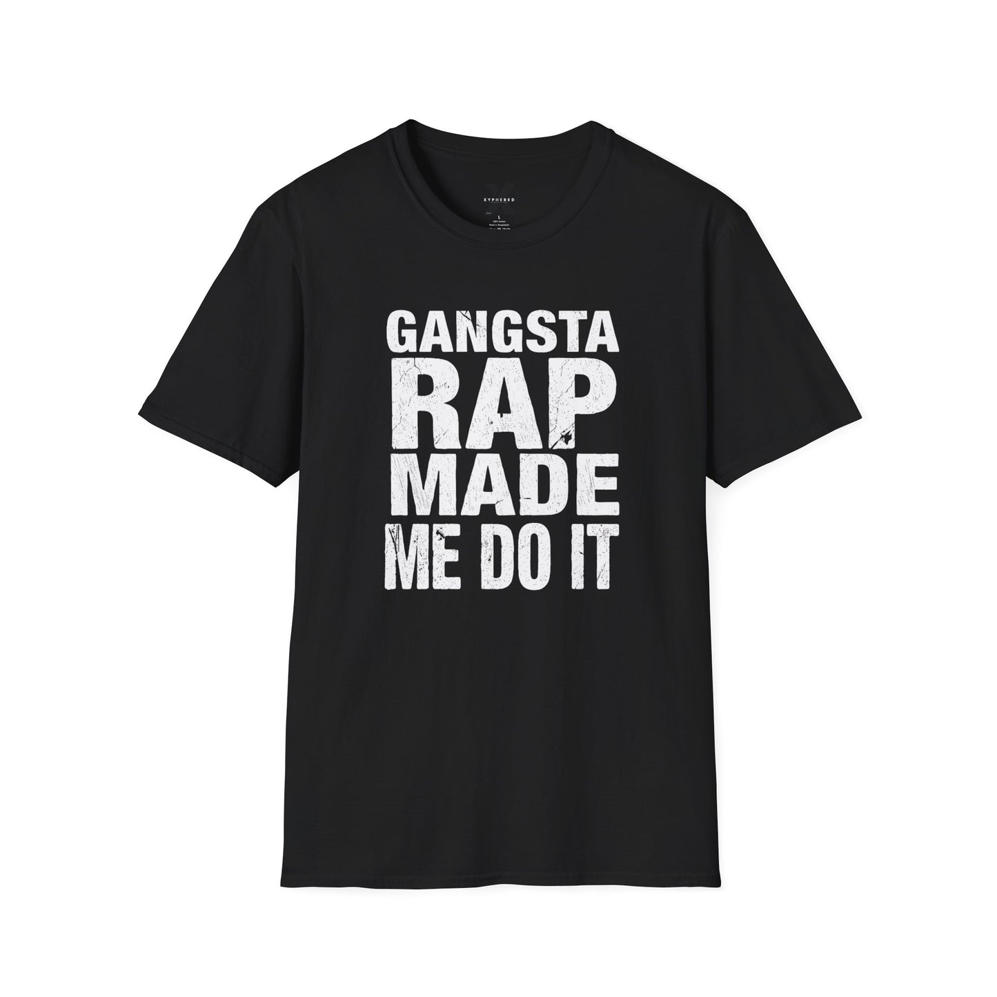 Hip Hop Rap Lyrics Ice Cube Gangsta Rap Made Me Do It Unisex Softstyle Tee, 90s Urban Music Tee, Retro Graphic Tee, Cool Music Lover Shirt,