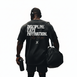 Xyphered Oversized Black Graphic Tee 