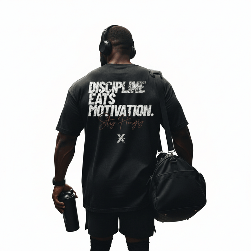 Xyphered Oversized Black Graphic Tee 