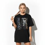 Vikings Graphic Tee featuring Lagertha from Vikings TV Show, perfect for fans to channel their inner Viking.