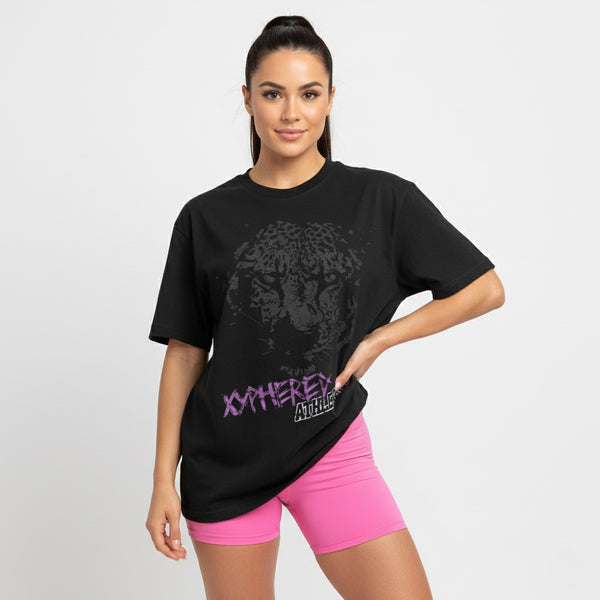 Wild Ambition Oversized Pump Cover Tee - Women's Gym Rat Collection by XYPHERED ATHLETICS