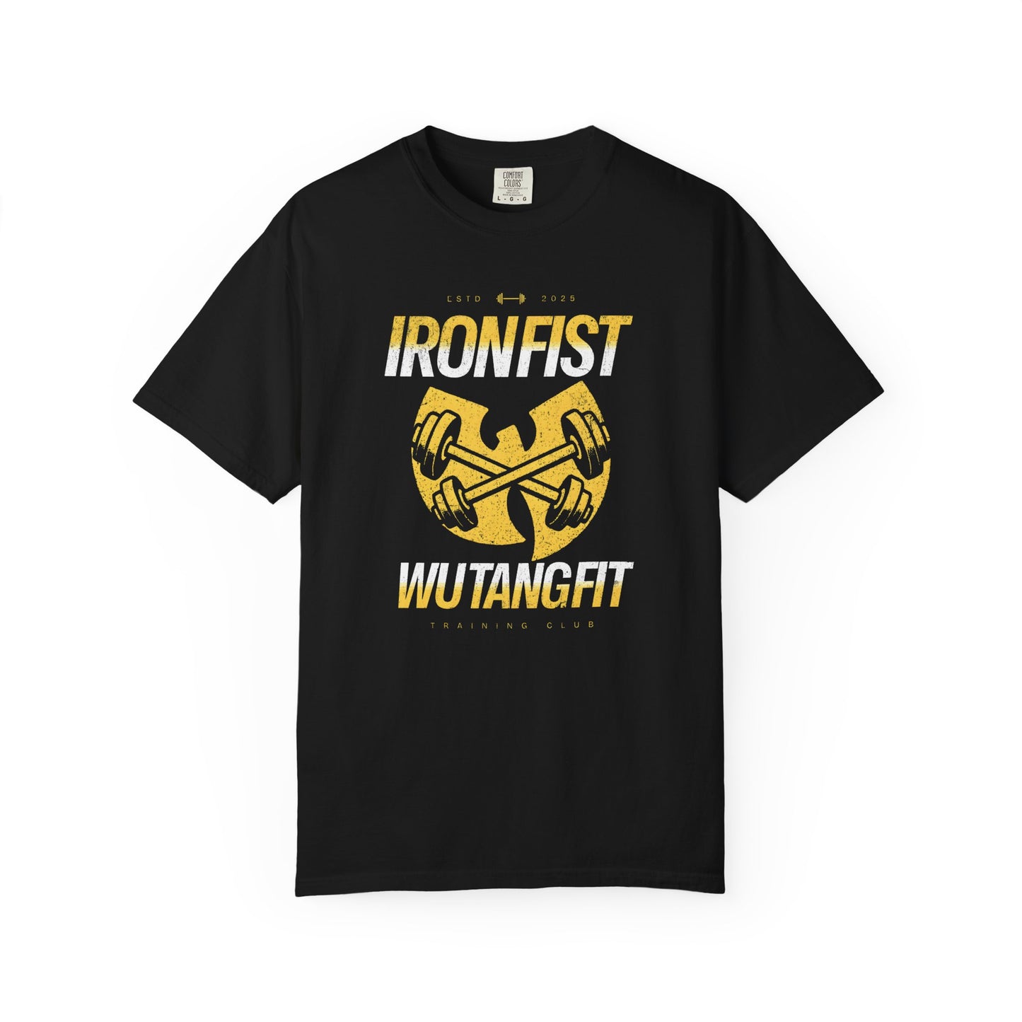 Garment-Dyed T-shirt Wu Fit Training Gym Shirt