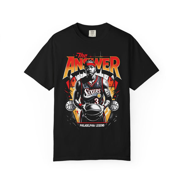 Graphic Tee - Allen Iverson 'The Answer' Unisex Garment-Dyed T-shirt