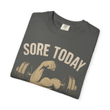 Motivational T-shirt - Gym Motivation Shirt 'Sore Today Strong Tomorrow'