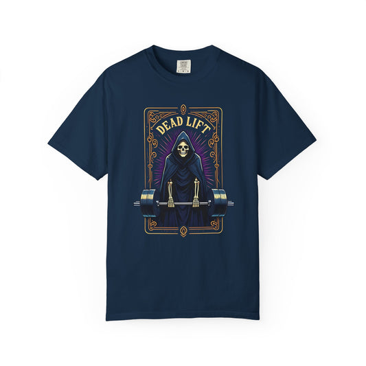 Dead Lift Skeleton Gym T-Shirt, Motivational Weightlifting Tee, Gift for Fitness Lovers, Halloween Workout Shirt, Unisex Exercise Top