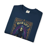 Dead Lift Skeleton Gym T-Shirt, Motivational Weightlifting Tee, Gift for Fitness Lovers, Halloween Workout Shirt, Unisex Exercise Top