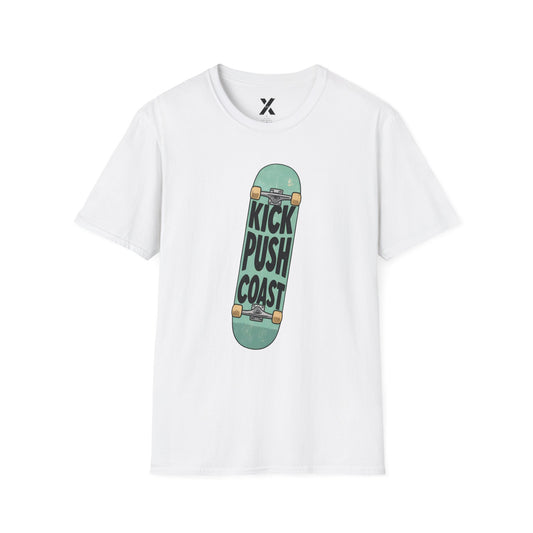 Hip Hop Lyric T-Shirt featuring Lupe Fiasco "Kick, Push, Coast" - Unisex Softstyle Tee, Music Fan Gift, Streetwear Graphic Shirt, Urban