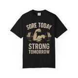 Motivational T-shirt - Gym Motivation Shirt 'Sore Today Strong Tomorrow'