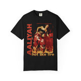 Aaliyah "Hot Like Fire" Retro Grunge T-Shirt - Vintage 90s R&B Music Icon Tee