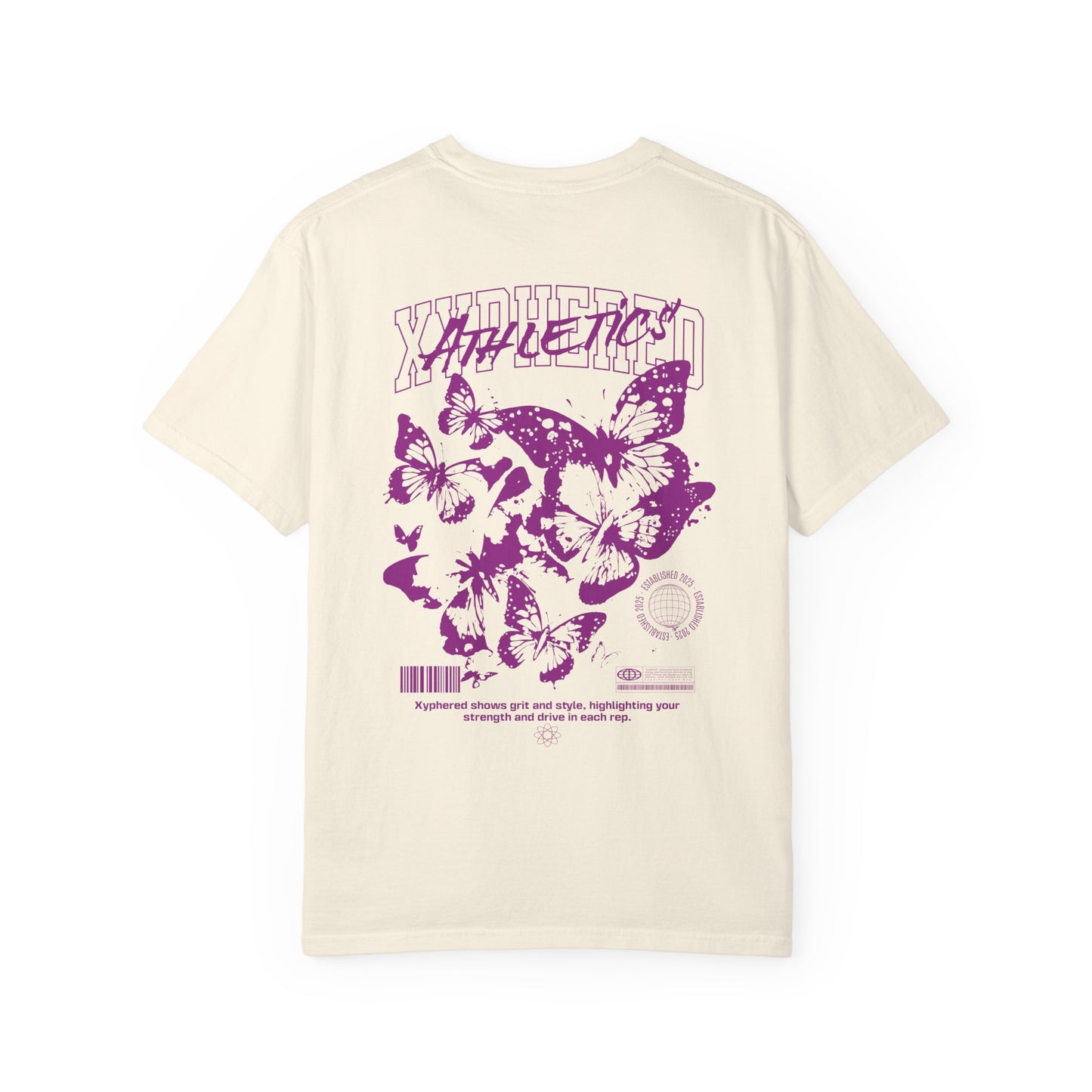 Athletic Womens Pump Cover Tee - Butterfly Xyphered Design